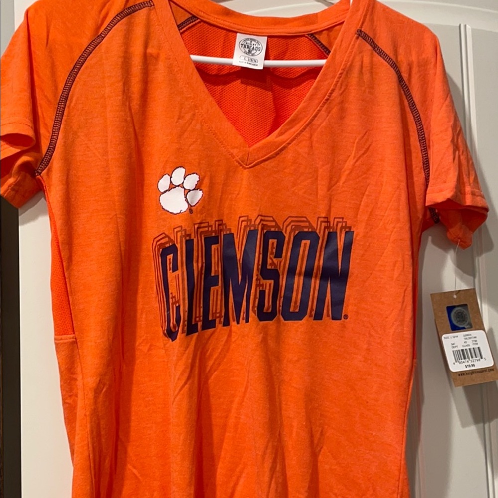 Classic Clemson v-neck top